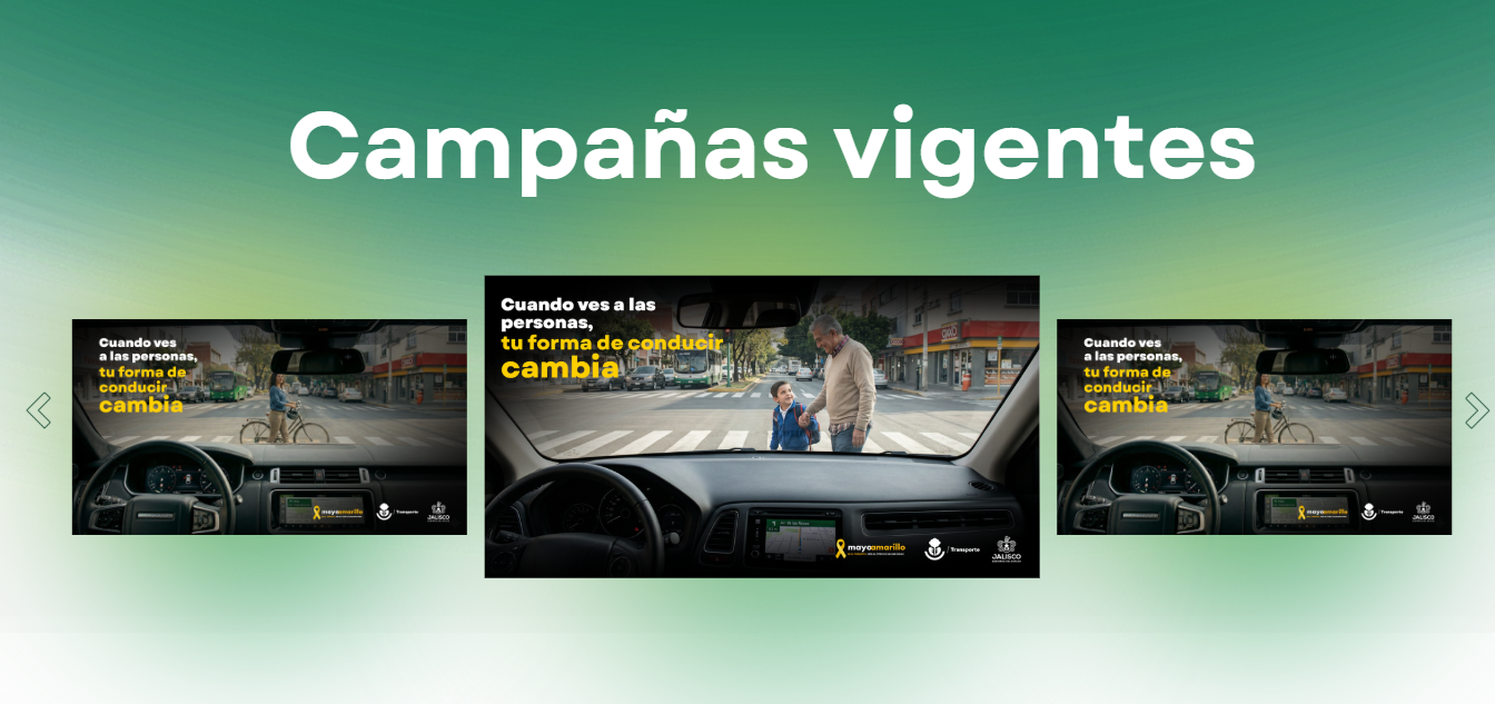 Campañas vigentes de seguridad vial de Jalisco