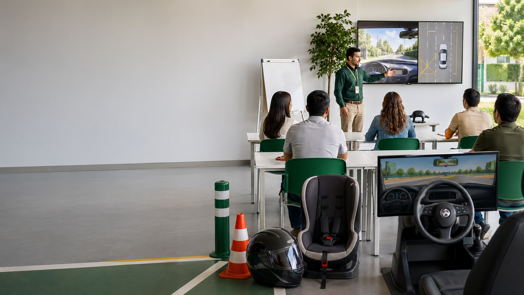Ciudadanos en capacitación vial para cursos de licencia de conducir en Jalisco