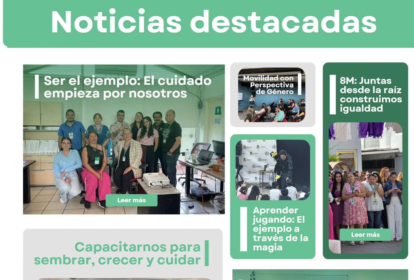 Noticia destacada de seguridad vial sobre el cuidado como ejemplo ciudadano