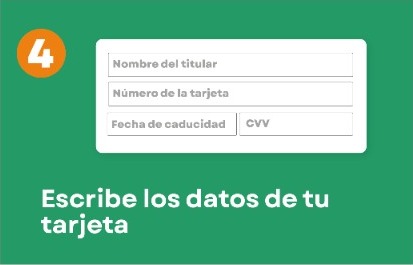 Paso 4: escribe los datos de tu tarjeta